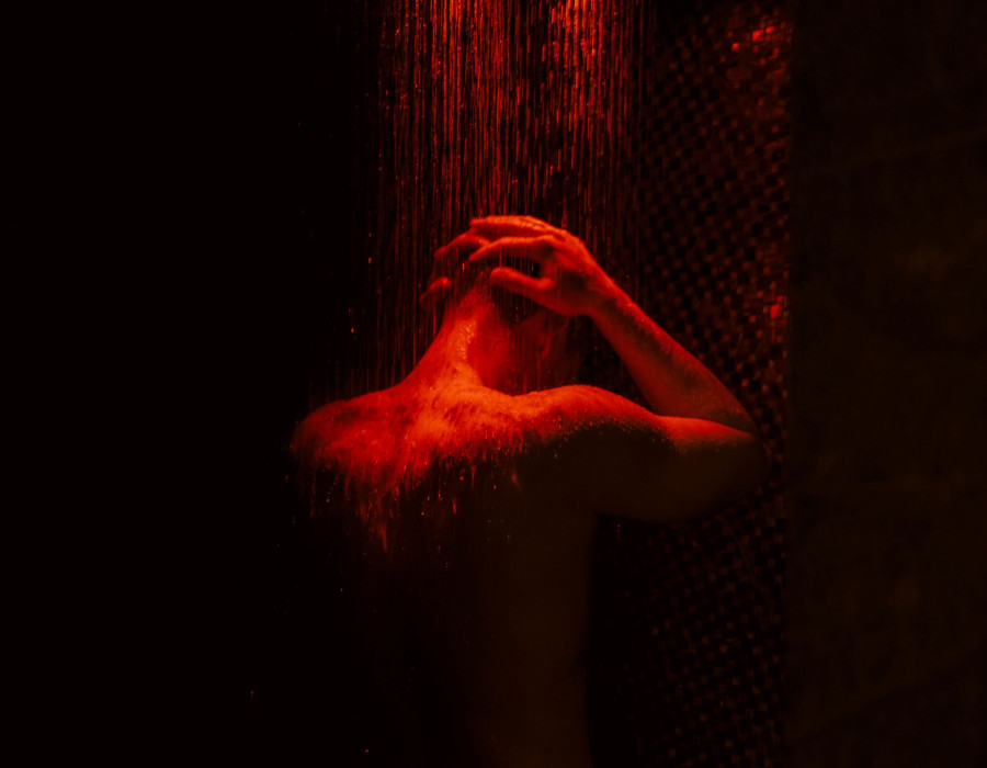 Wellness shower at THE SPA in GRACE La Margna St. Moritz.